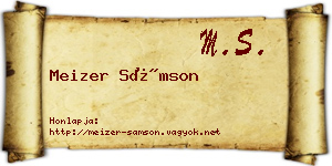 Meizer Sámson névjegykártya